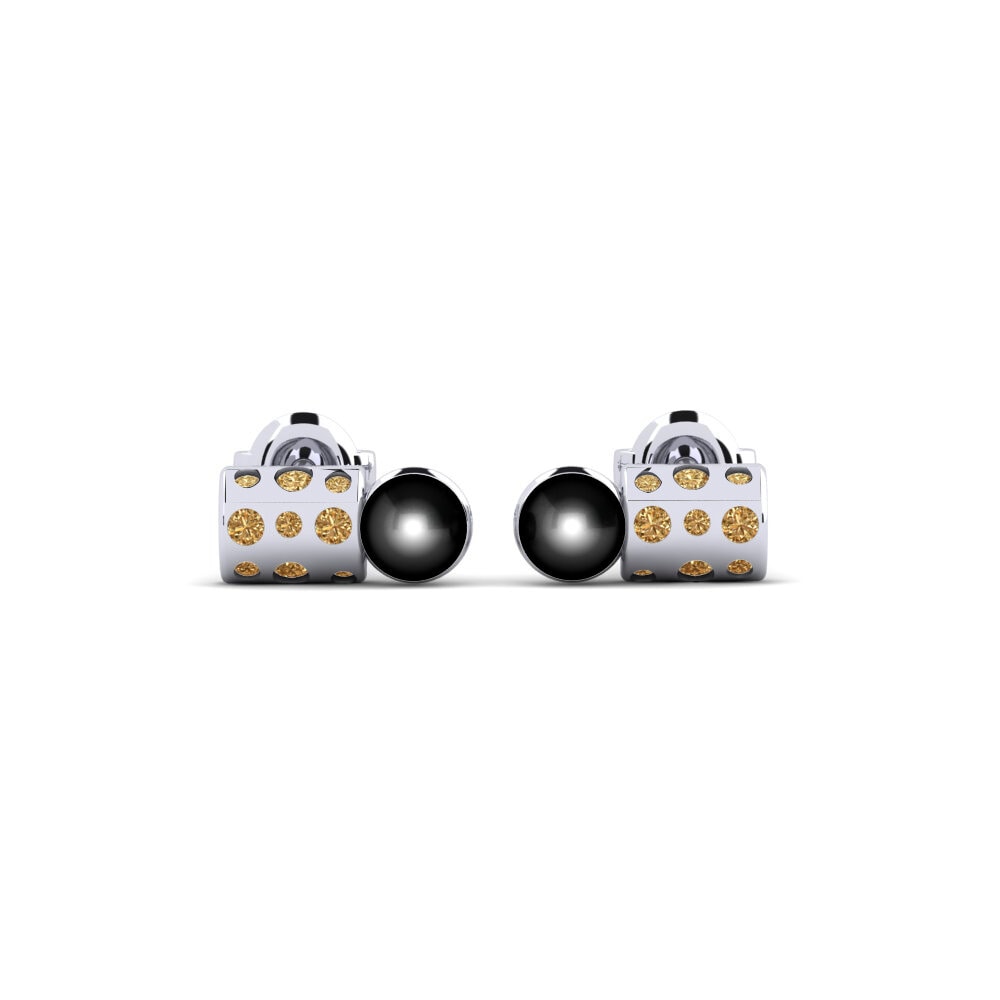 Weißgold 750 Brauner Diamant Damen ohrring Nowogard
