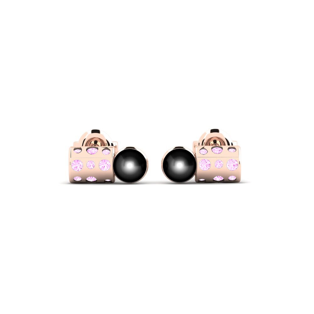 Rotgold 375 Rosa Saphir Damen ohrring Nowogard