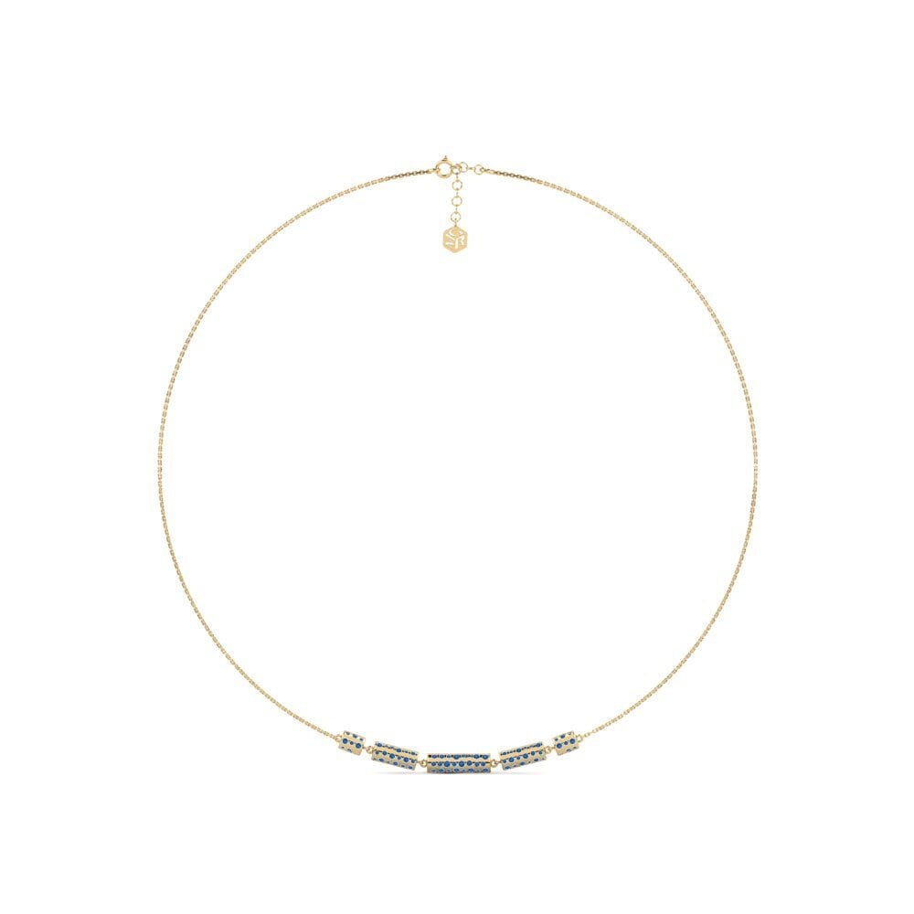 Circonita Azul Oscuro Collar de Mujer Pasym