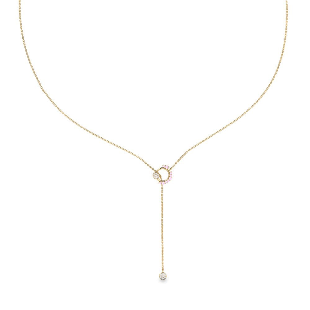 Pink Sapphire Women's Necklace Sheeko