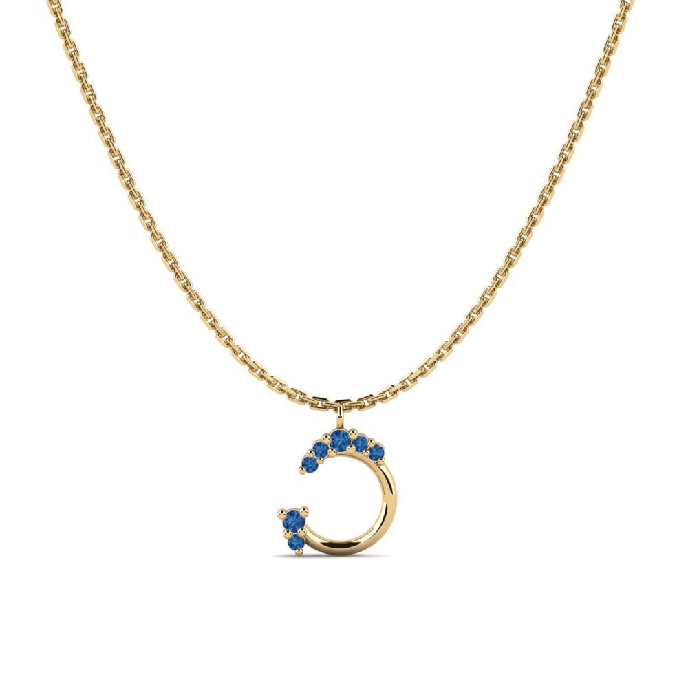 Circonita Azul Oscuro Collar de Mujer Upia