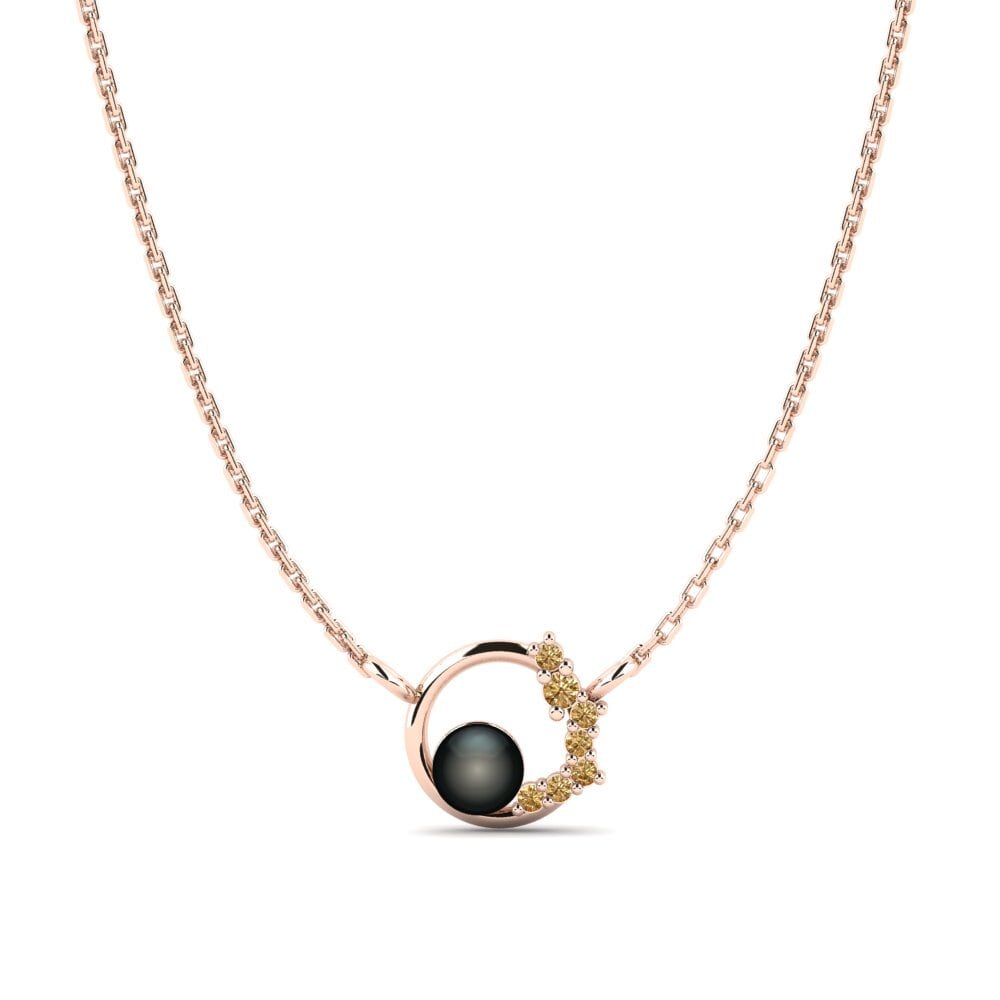 Rotgold 750 Brauner Diamant Damen halskette Veruleika