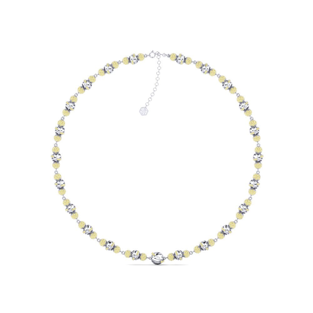 Paladio 950 Zafiro amarillo Collar Virkelig