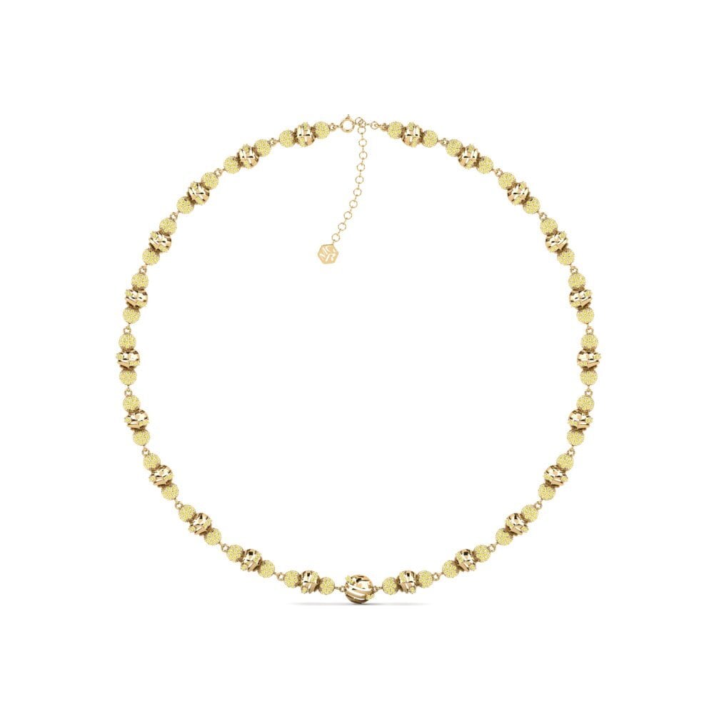 Saphir Jaune Collier Virkelig