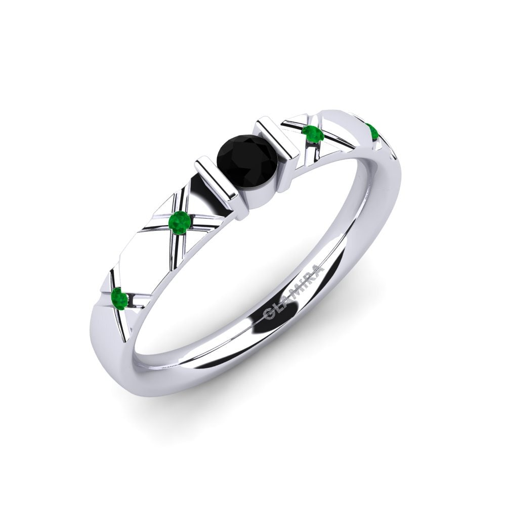 Black Sapphire Engagement Ring Alidia