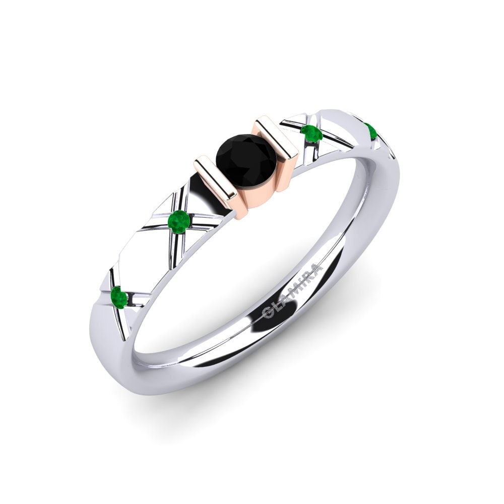 14ct White / Rose Gold Engagement Ring Alidia