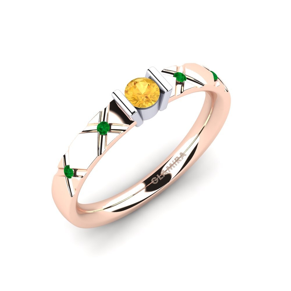 18K Rose & White Gold Engagement Ring Alidia