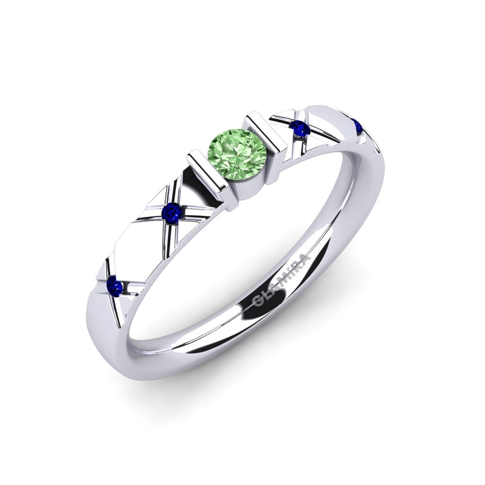 Diamante Verde Anillo de compromiso Alidia