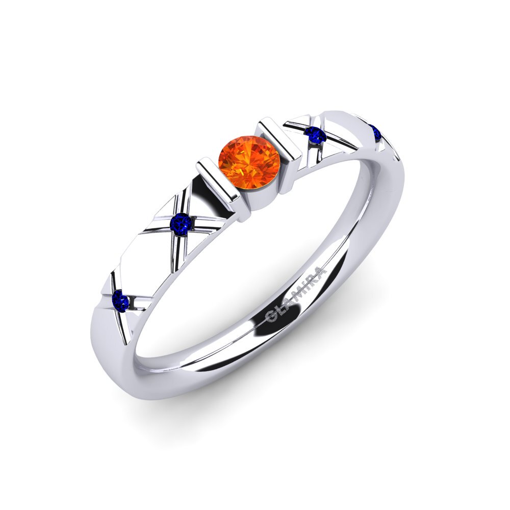 Orange Sapphire Engagement Ring Alidia