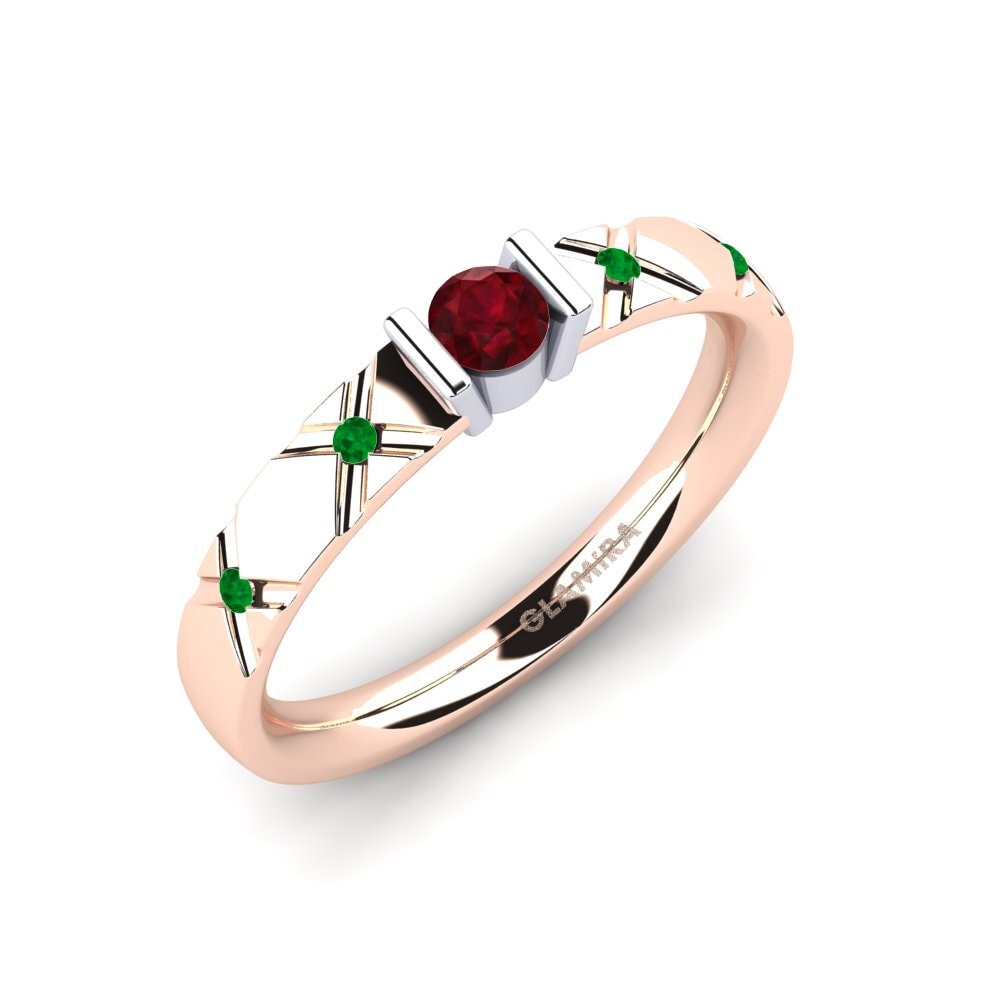 14ct Rose / White Gold Engagement Ring Alidia