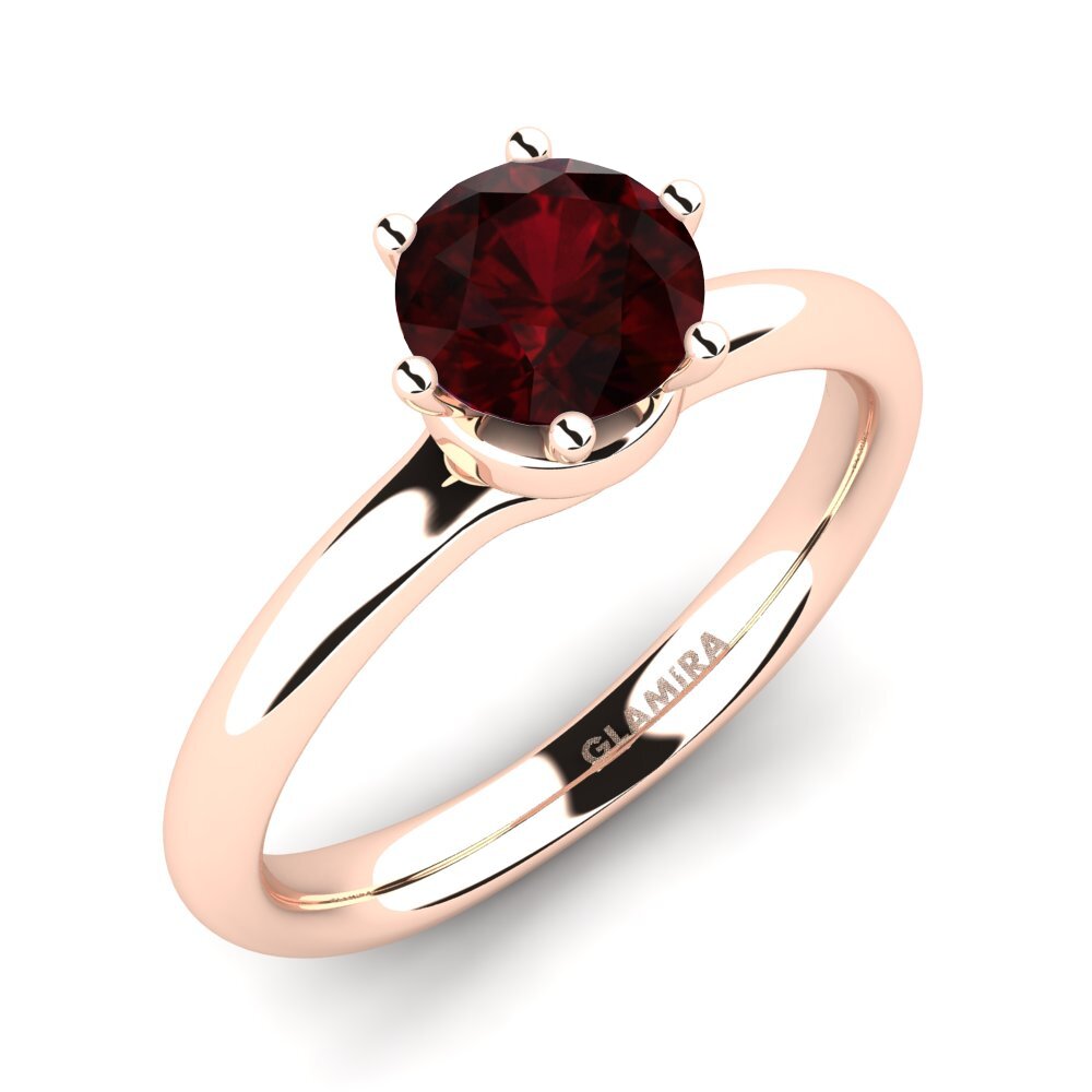 red-750 garnet Anel de Noivado Almira 0.8 crt