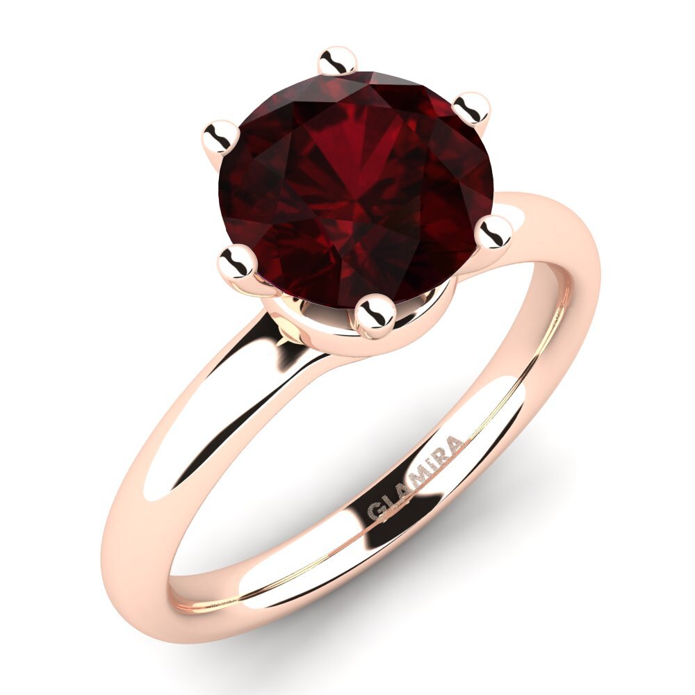 red-750 garnet Anel de Noivado Almira 2.0 crt