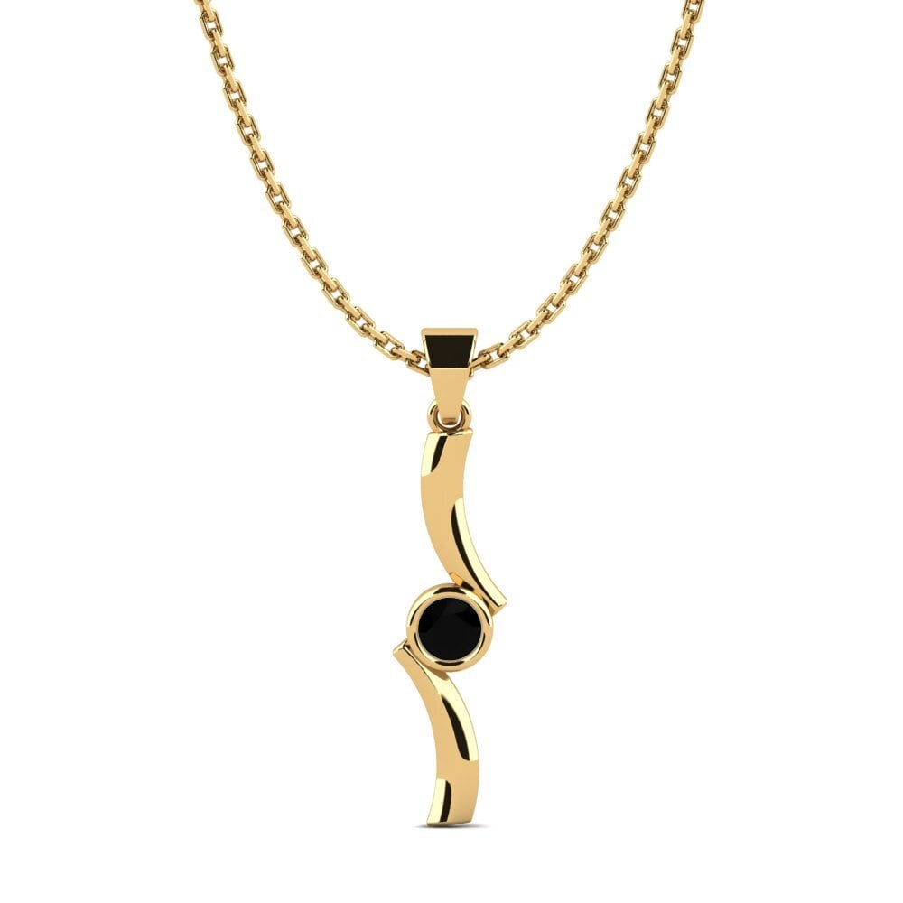 Diamante Negro Colgante de Mujer Alunissage