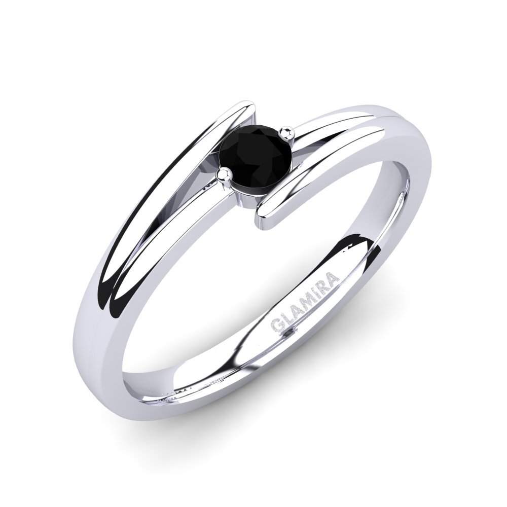 Black Diamond Engagement Ring Amalia