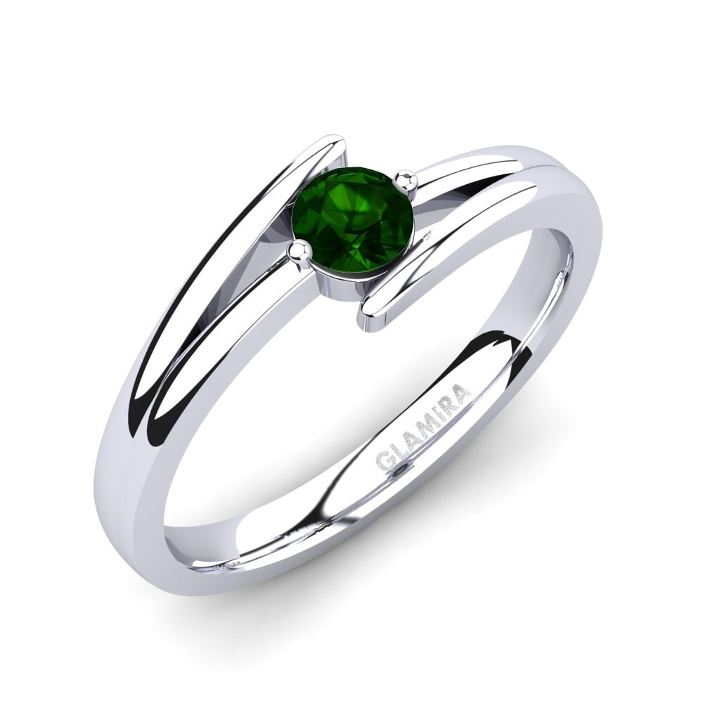 Green Tourmaline Engagement Ring Amalia 0.25crt