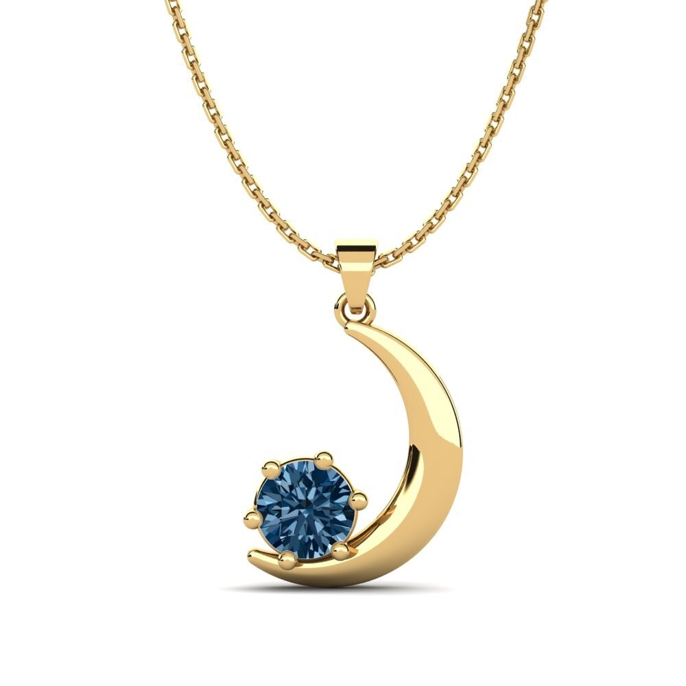 Diamant Bleu Pendentif pour femme Anchalie