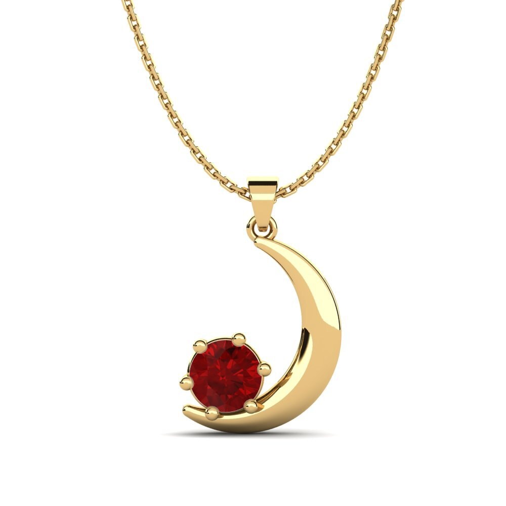 Ruby (Lab Created) Women's Pendant Anchalie