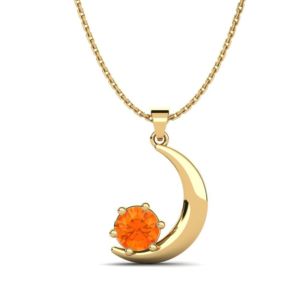 Orange Sapphire Women's Pendant Anchalie