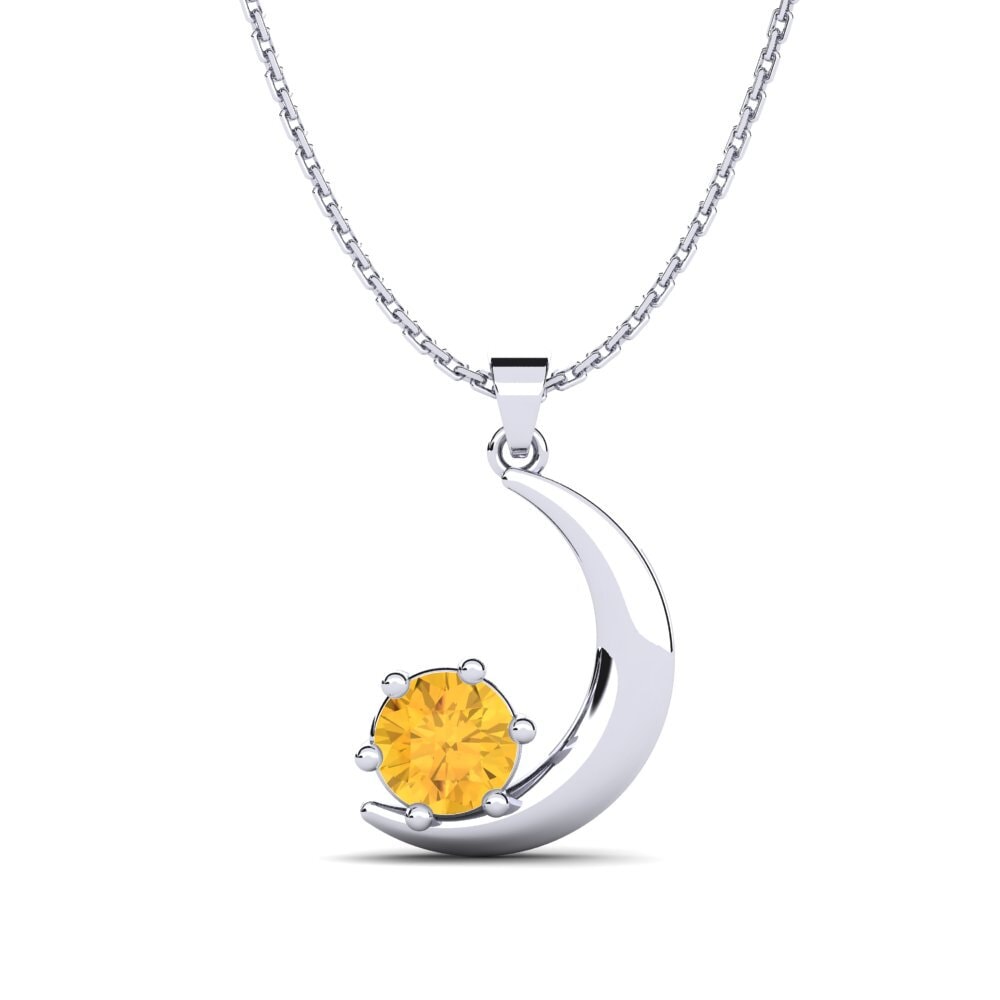 Plata 925 Citrino Colgante de Mujer Anchalie