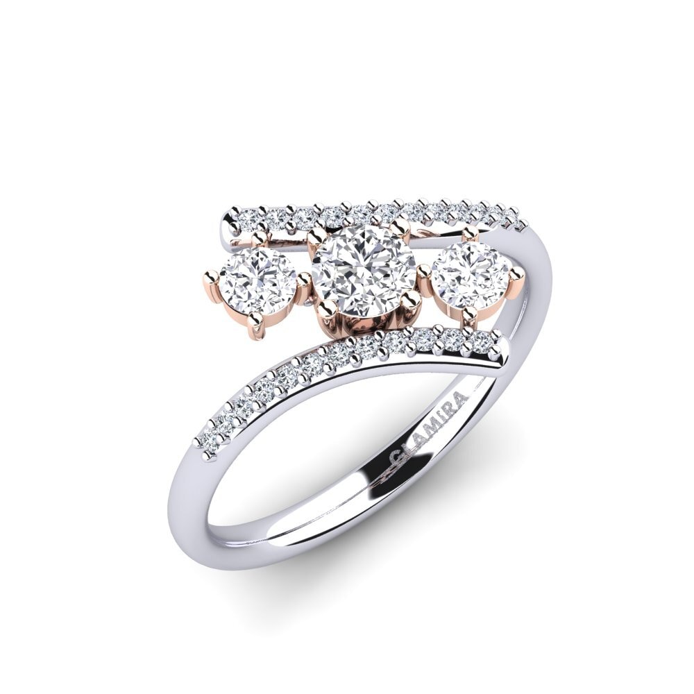 14ct White / Rose Gold Engagement Ring Anjatonia