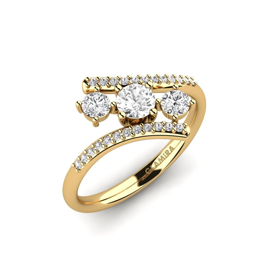 Saphir Blanc Bague de fiançailles Anjatonia
