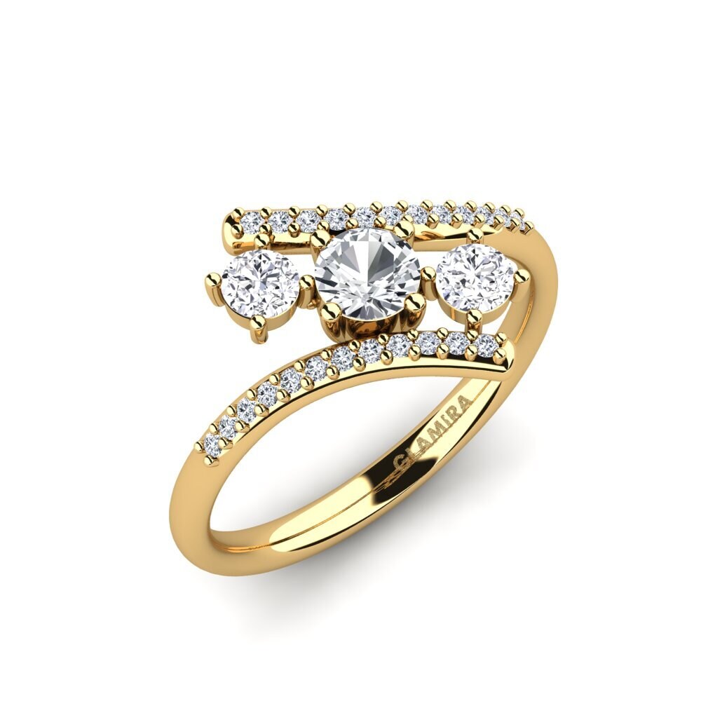 White Zircon Engagement Ring Anjatonia
