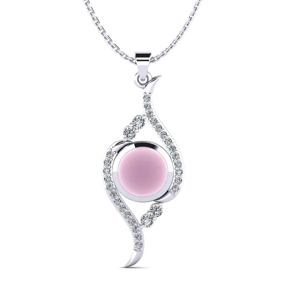 Cabochon Rose Quartz Women's Pendant Annoria
