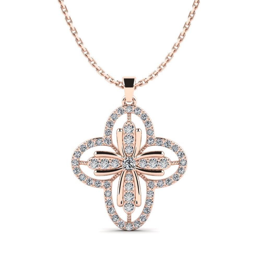 14k Rose Gold Women's Pendant Anweor