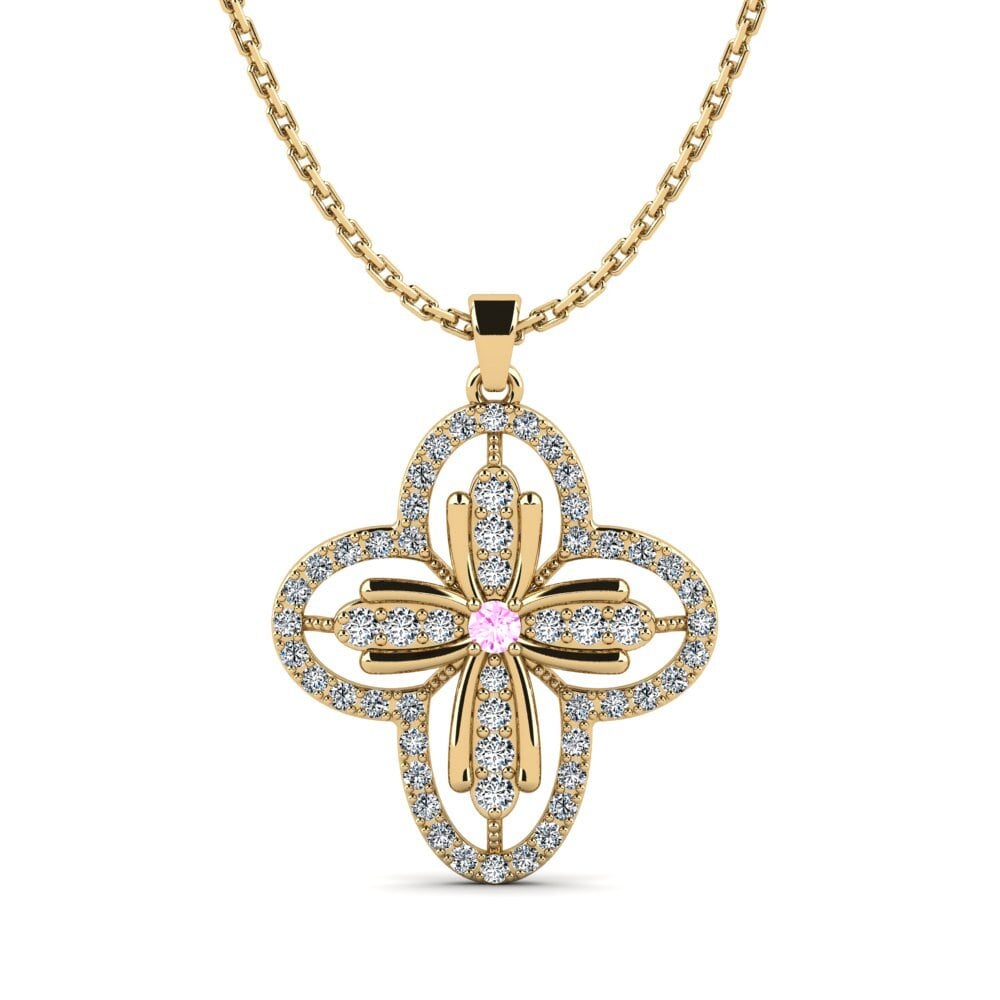 Pink Sapphire Women's Pendant Anweor