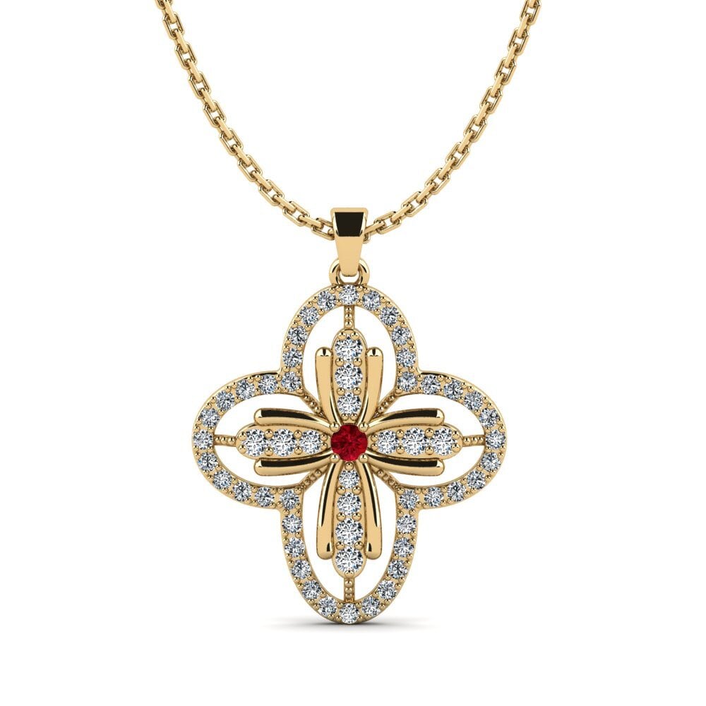 Red Zirconia Women's Pendant Anweor