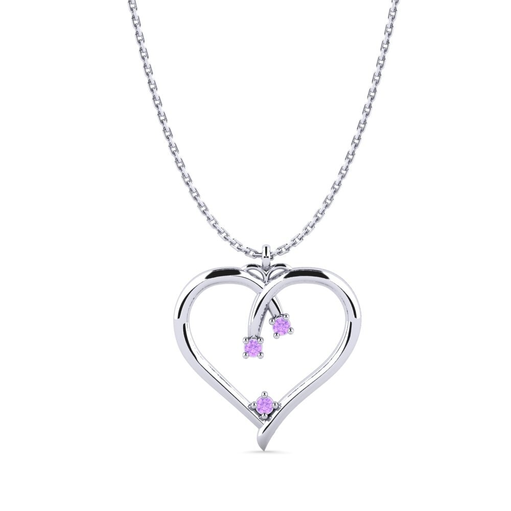 Plata 925 Amatista Colgante de Mujer Aria