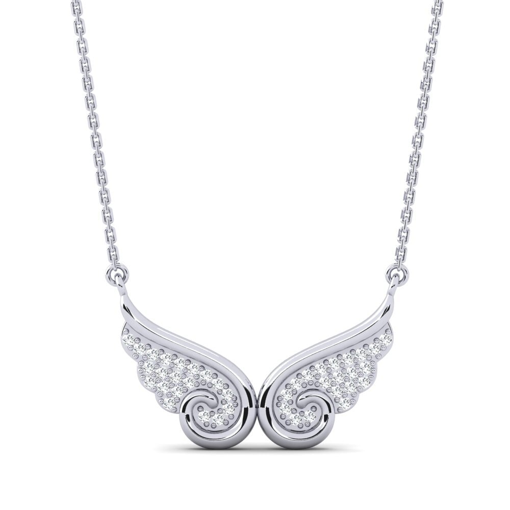 18ct White Gold Women's Necklace Ashantis