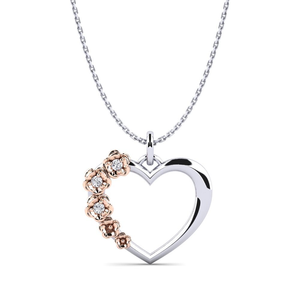 14k White & Rose Gold Women's Pendant Ashleigh