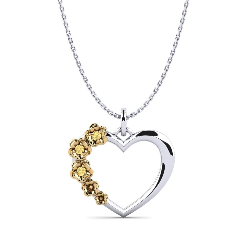 Vàng Trắng-Vàng 18K Kim Cương Vàng Mặt dây chuyền nữ Ashleigh