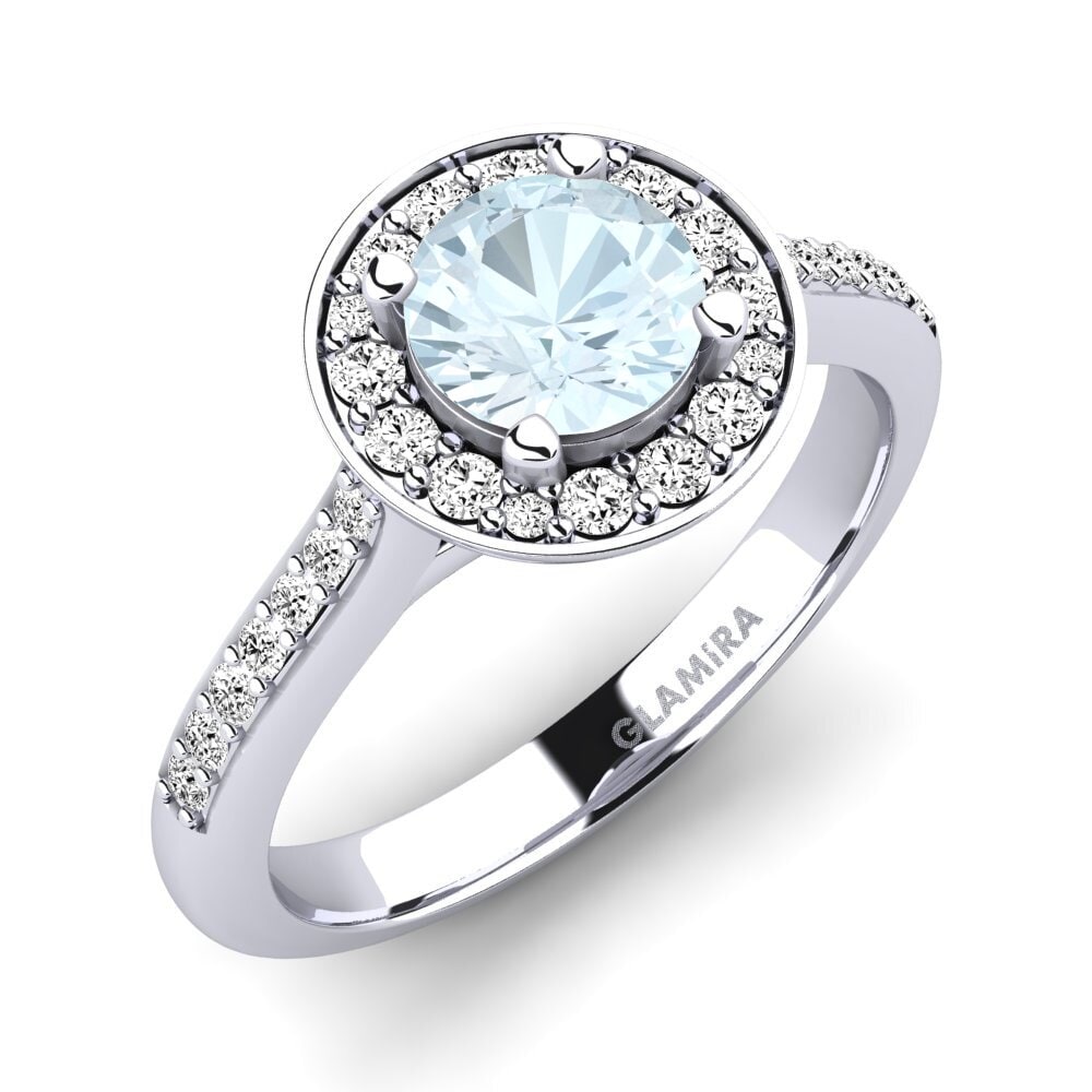 Aigue-marine Bague de fiançailles Ashley