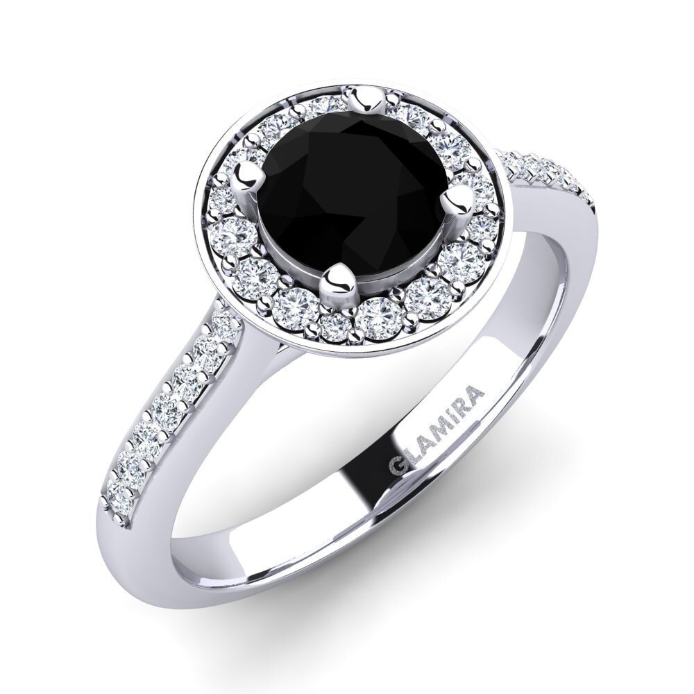 Black Diamond Engagement Ring Ashley