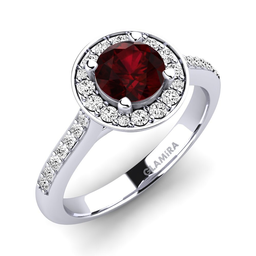 Garnet Engagement Ring Ashley