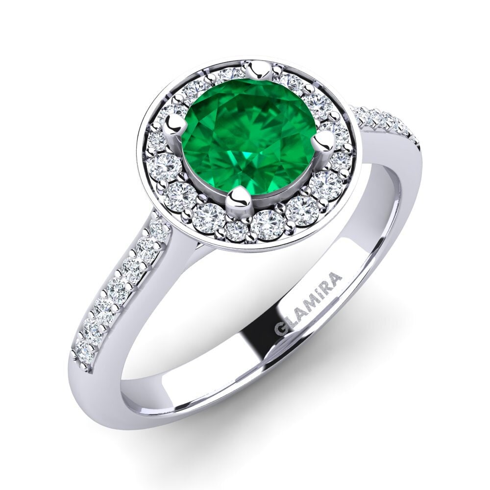 Emerald (Lab Created) Engagement Ring Ashley