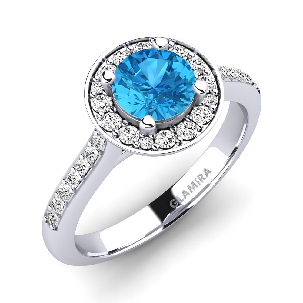 Blue Topaz Engagement Ring Ashley