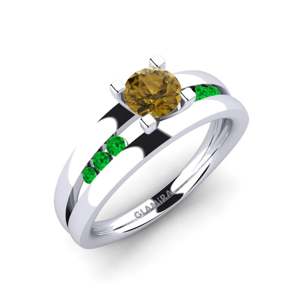 Brown Zircon Engagement Ring Bayamine
