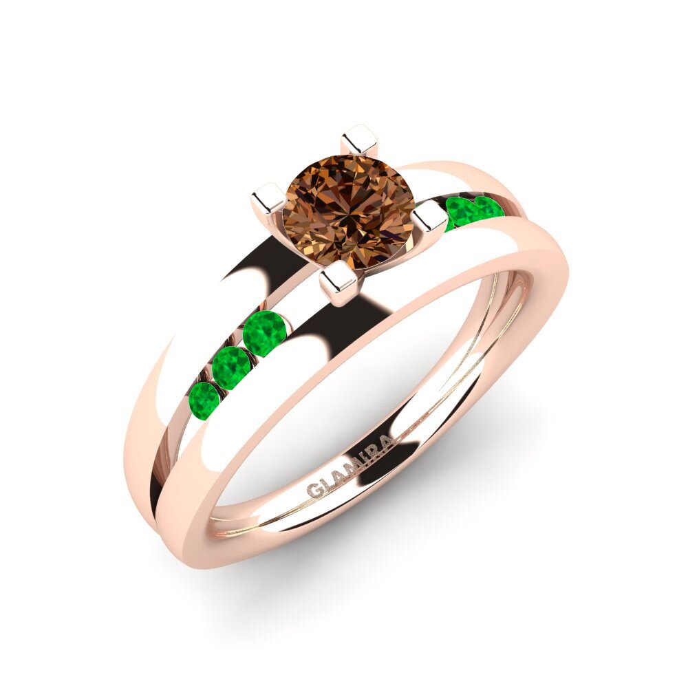 9K Rose Gold Engagement Ring Bayamine