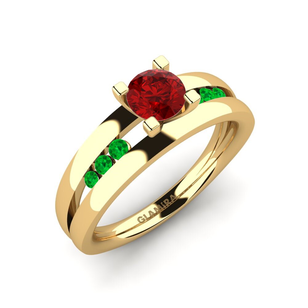 18K Yellow Gold Engagement Ring Bayamine