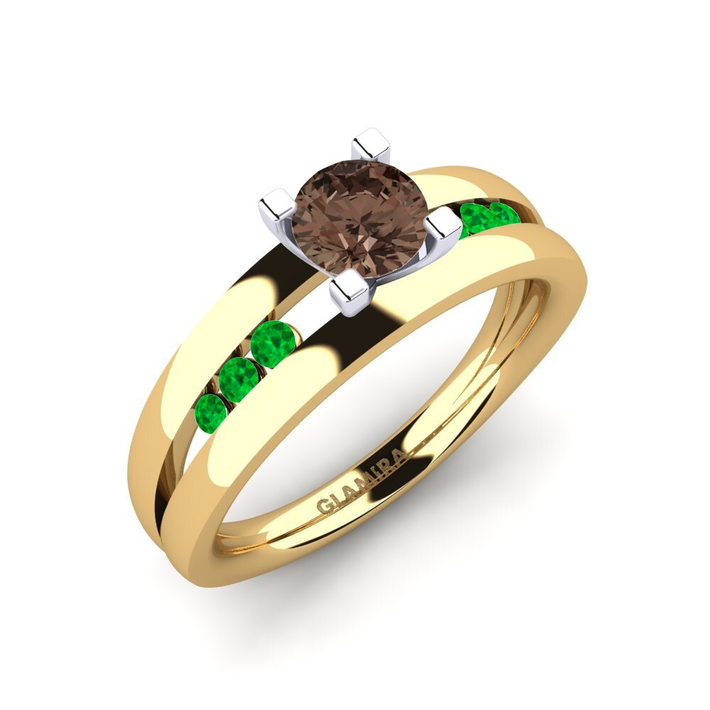18ct Yellow & White Gold Engagement Ring Bayamine