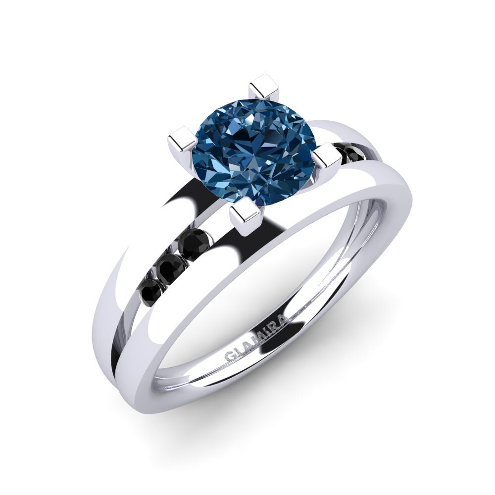Platino Anillo de compromiso Bayamine 1.0 crt