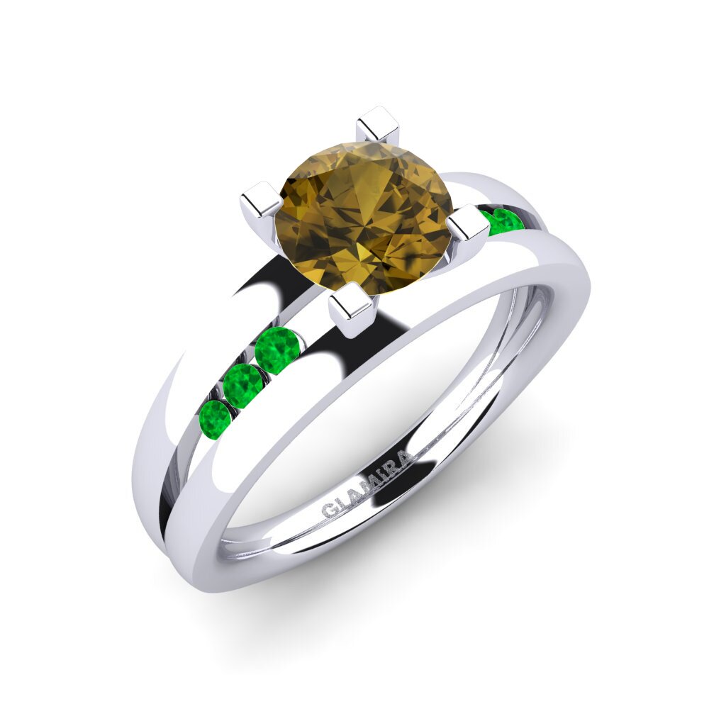 Brown Zircon Engagement Ring Bayamine 1.0 crt