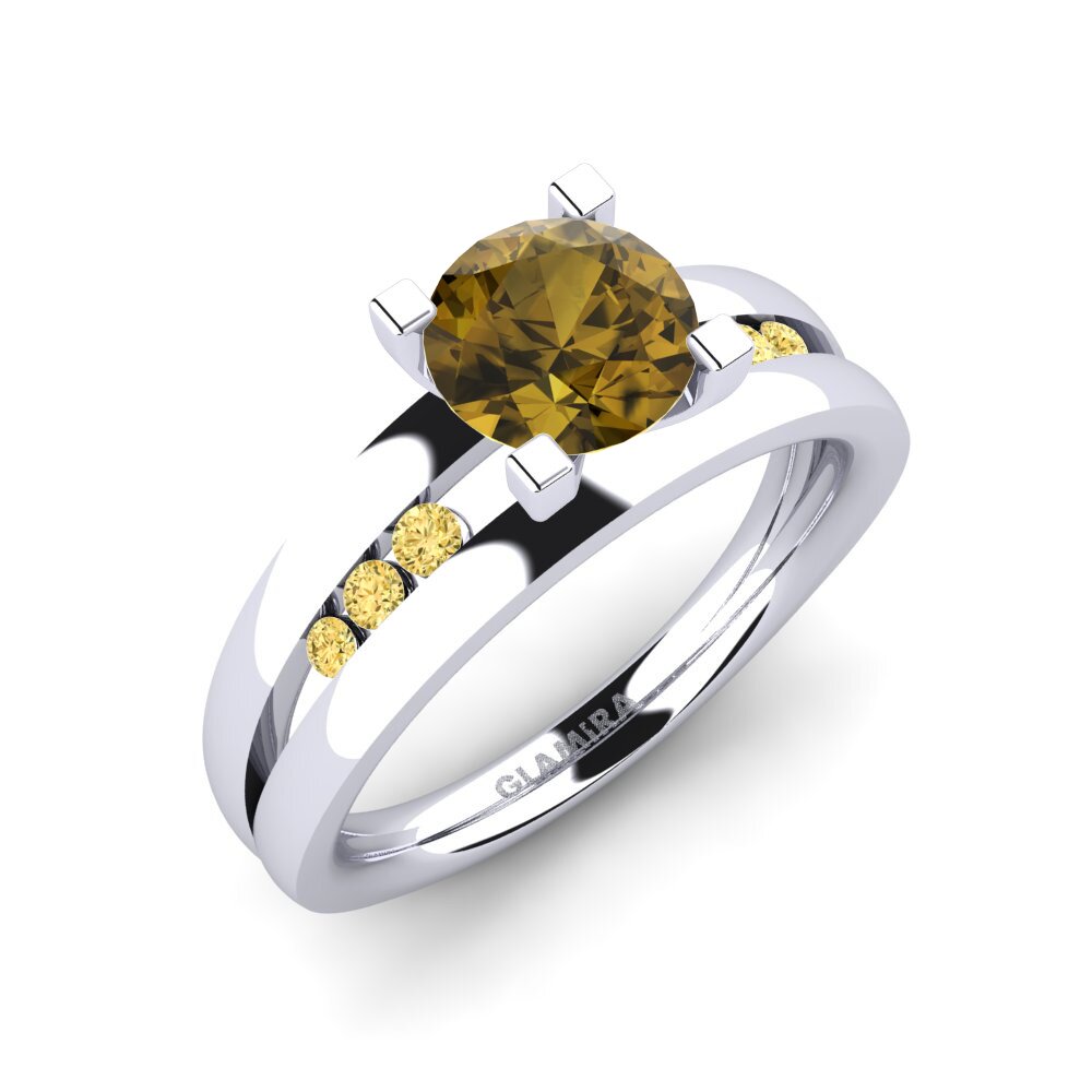 Circón Marrón Anillo de compromiso Bayamine 1.0 crt