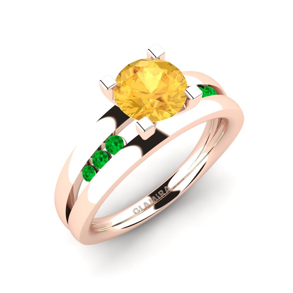 14ct Rose Gold Engagement Ring Bayamine 1.0 crt