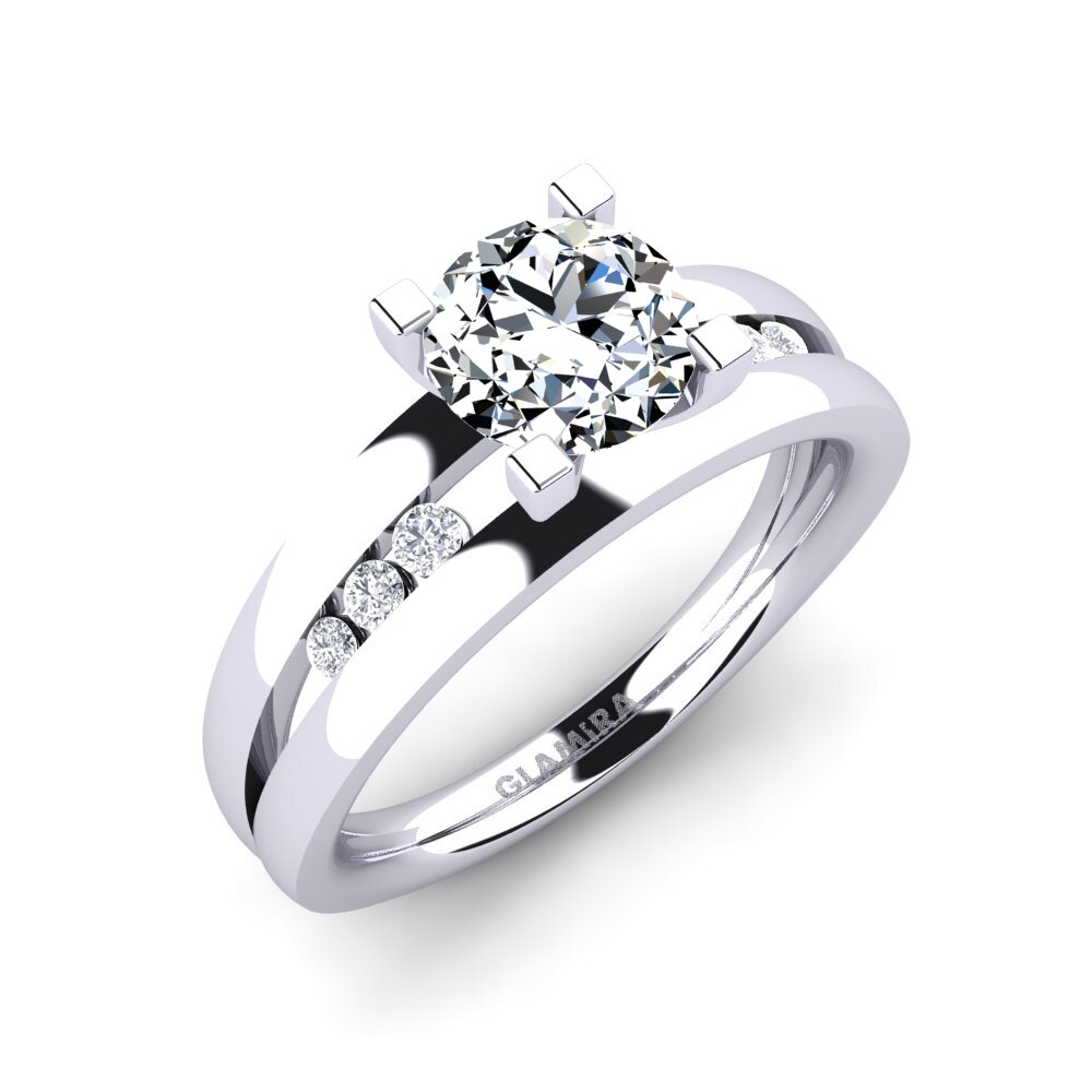 Buy Engagement Ring Bayamine 1.0 crt - Zirconia 950 Platinum 1
