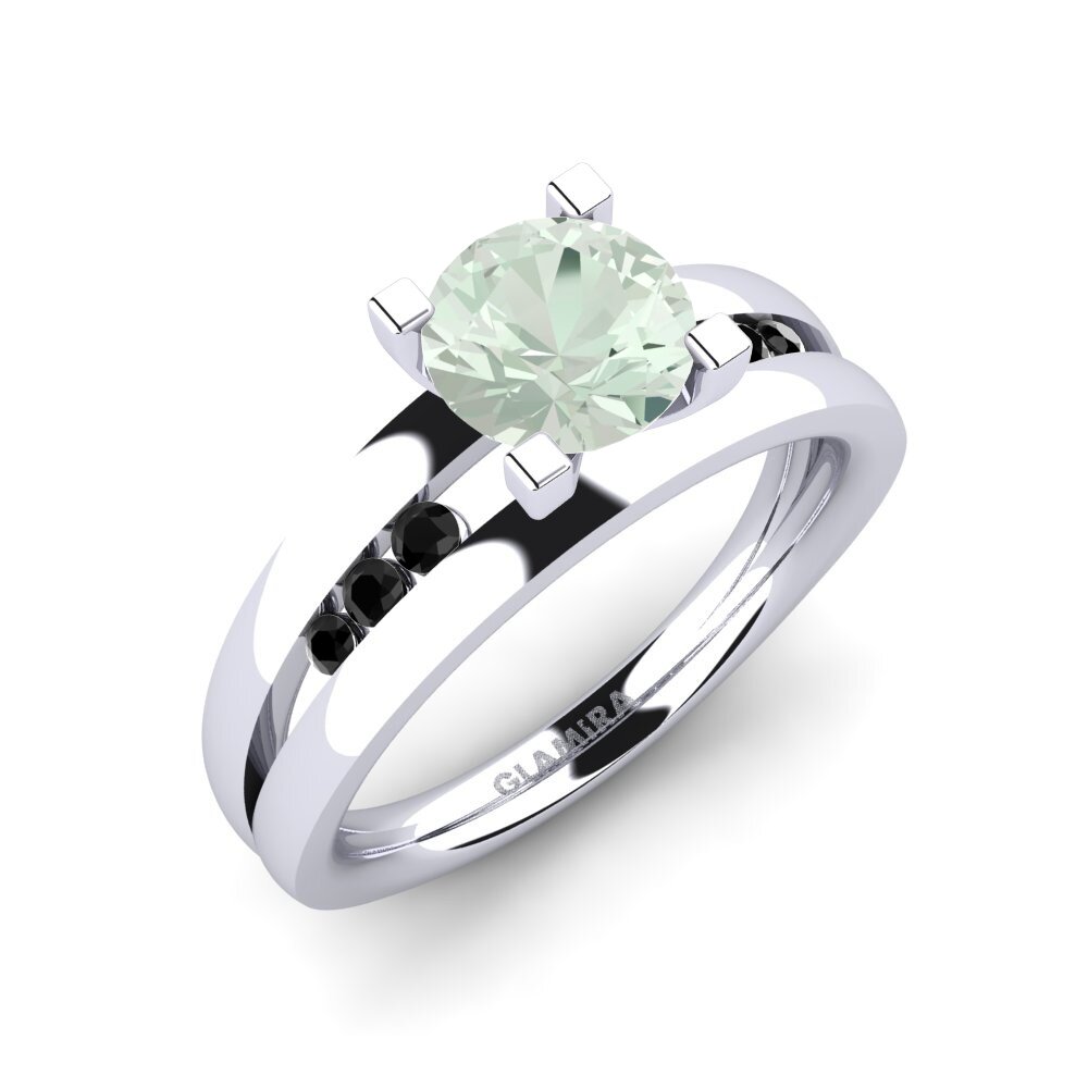 Amatista verde Anillo de compromiso Bayamine 1.0 crt