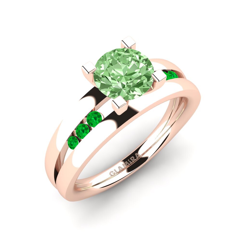 14ct Rose Gold Engagement Ring Bayamine 1.0 crt